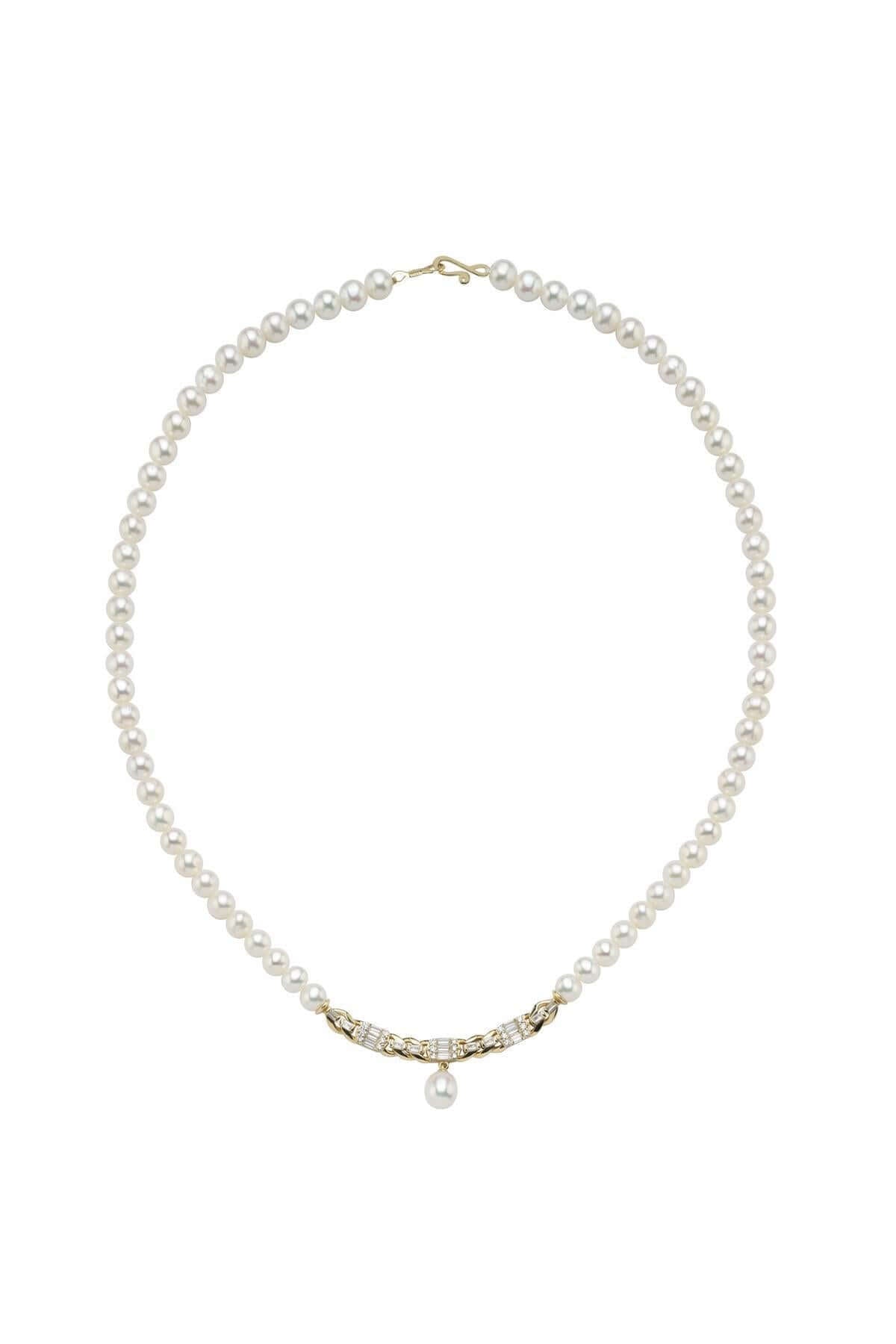 Baget Taşlı Doğal İnci Kolye | | Birinci1926