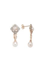 Baget Taşlı Doğal İnci Küpe | | Birinci1926