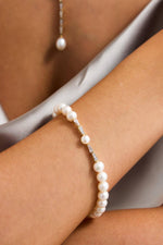 Baget Zirkon Taşlı Doğal İnci Bileklik | | Birinci1926