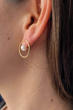 Daire Modelli Doğal İnci Küpe | | Birinci1926