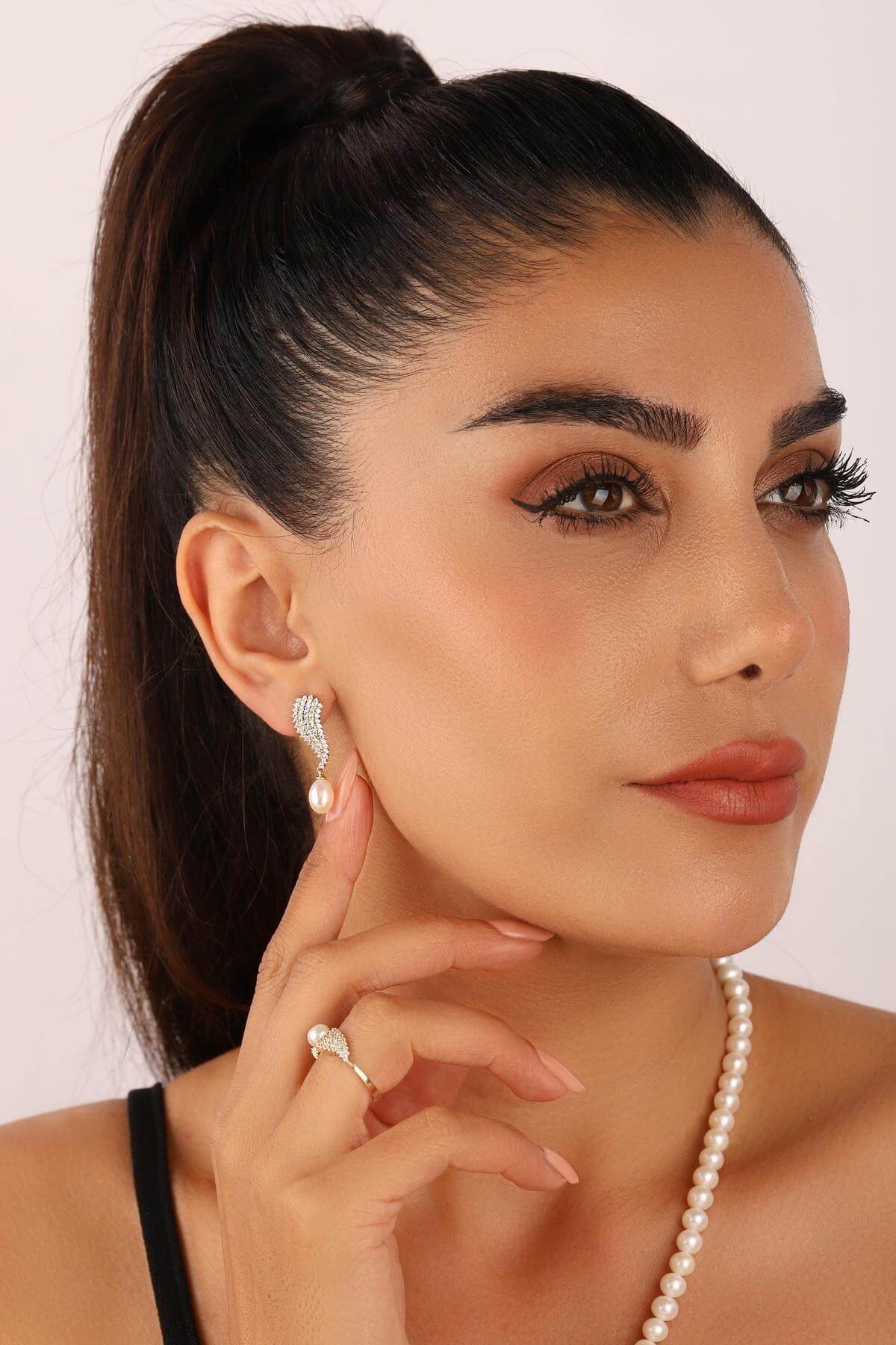 Doğal İnci Sallantılı Su Yolu Küpe | | Birinci1926