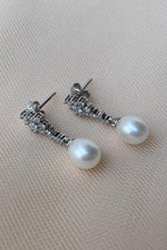 Dörtgen Taşlı Doğal İnci Sallantılı Küpe | | Birinci1926