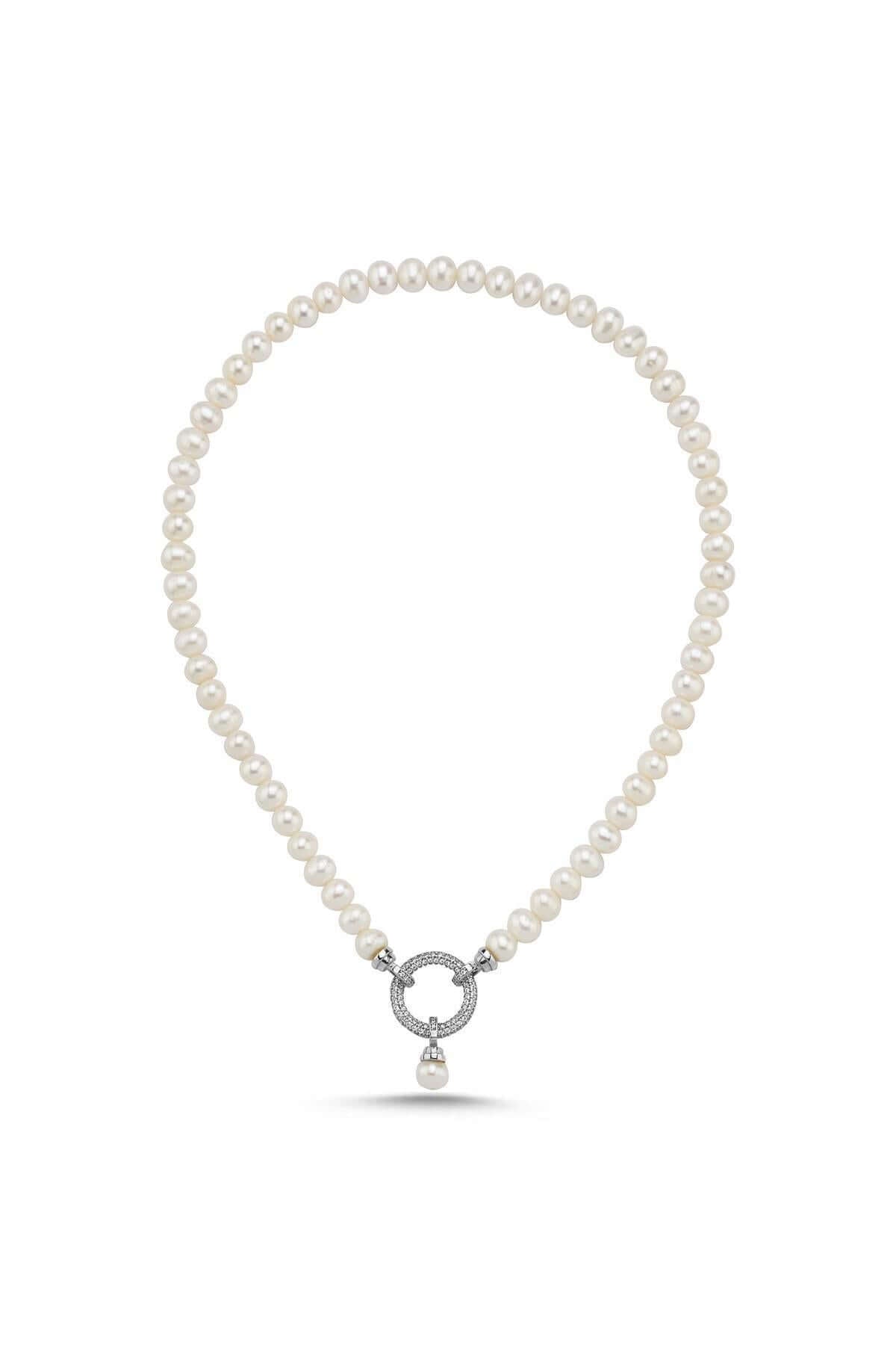 Halka Kilitli Doğal İnci Kolye | | Birinci1926