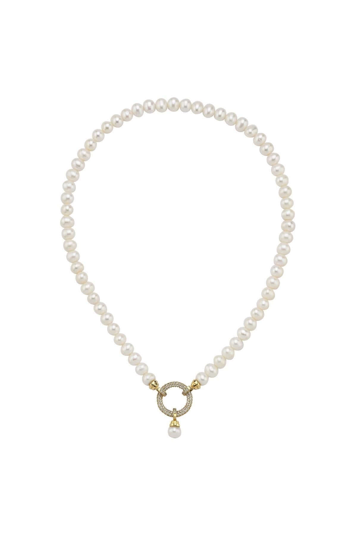 Halka Kilitli Doğal İnci Kolye | | Birinci1926