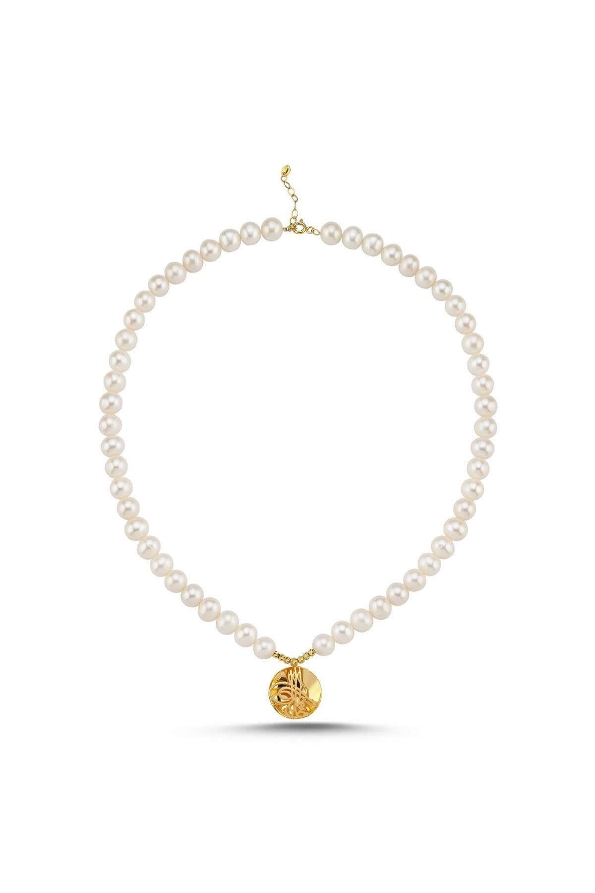 Osmanlı Tuğralı Doğal İnci Kolye | | Birinci1926