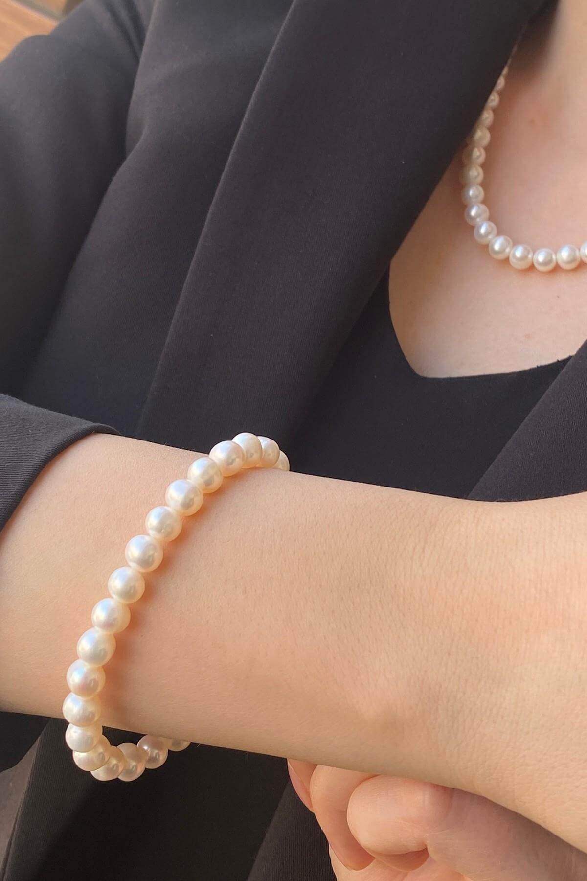 Sıralı Doğal İnci Bileklik | | Birinci1926