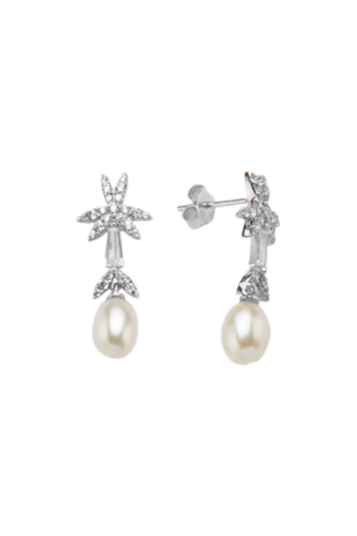 Yaprak Modelli Doğal İnci Küpe | | Birinci1926