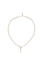 Yaprak Taşlı Doğal İnci Sallantılı Kolye | | Birinci1926