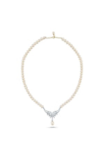 Yaprak Taşlı Doğal İnci Kolye | | Birinci1926