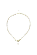 Yaprak Taşlı Doğal İnci Kolye | | Birinci1926