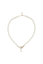 Yaprak Taşlı Doğal İnci Kolye | | Birinci1926