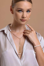 Asansör Zincirli Doğal İnci Kolye | | Birinci1926