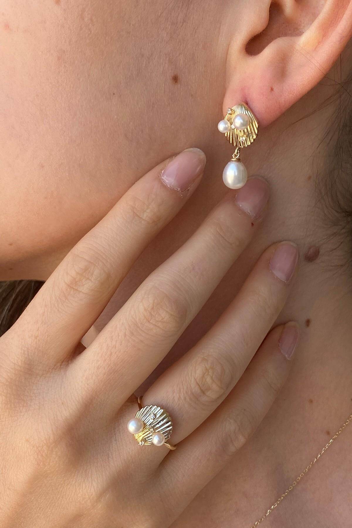 İstiridye Doğal İnci Küpe | | Birinci1926