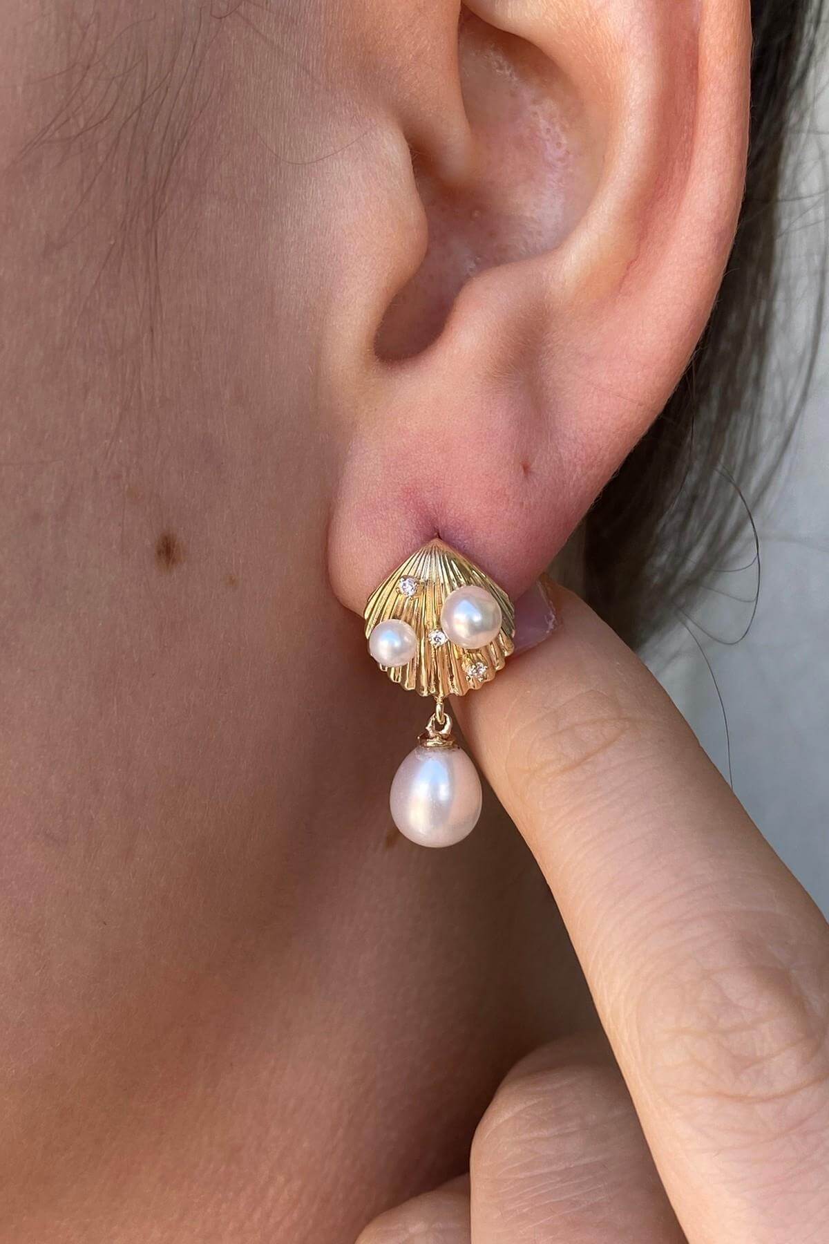 İstiridye Doğal İnci Küpe | | Birinci1926