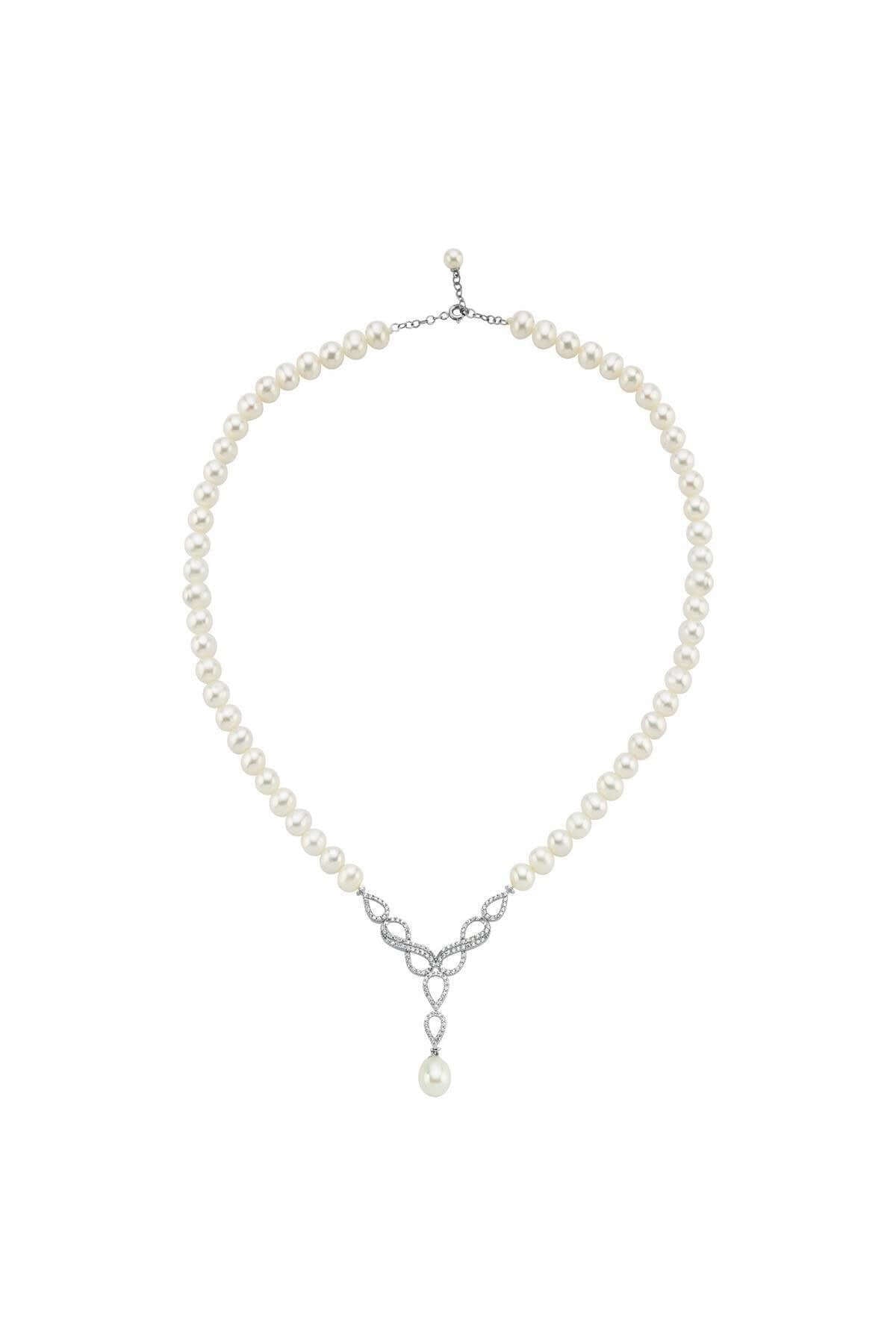 Sonsuzluk Taşlı Doğal İnci Sallantılı Kolye | | Birinci1926