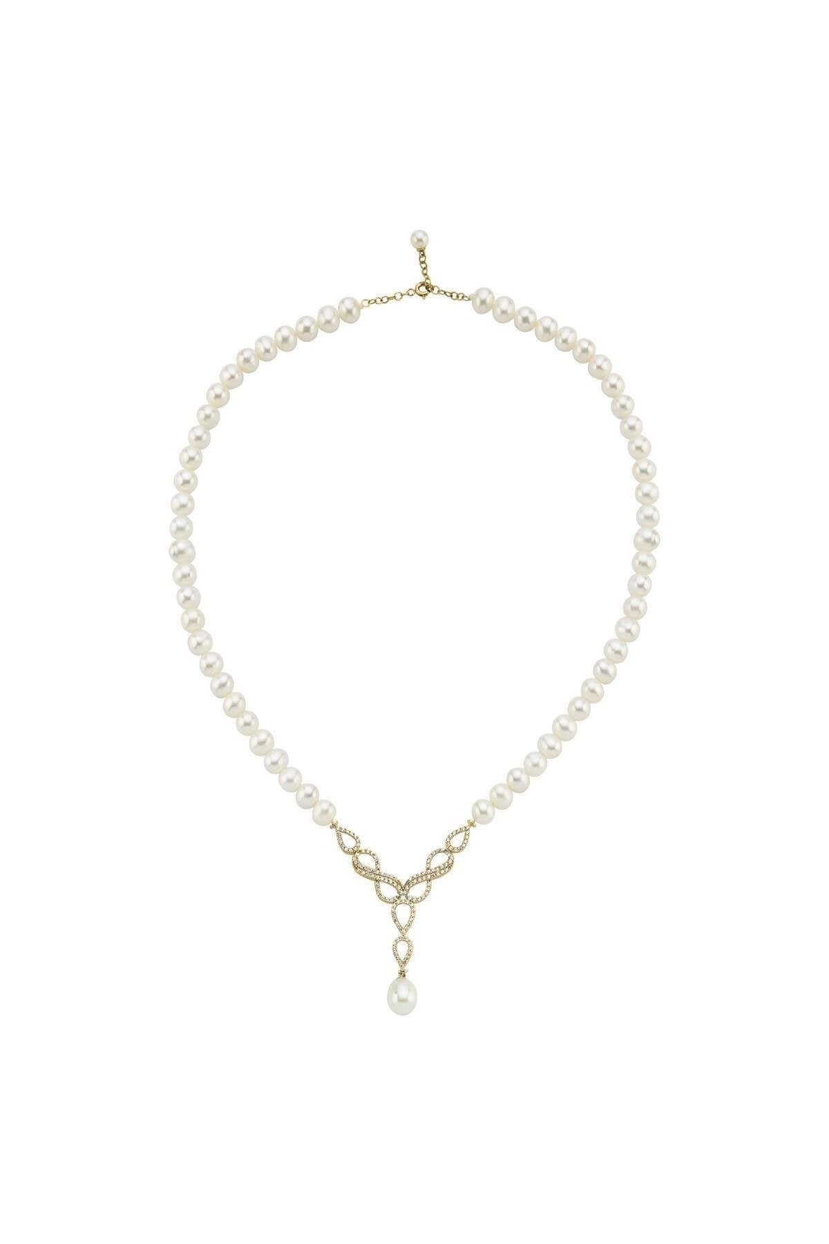 Sonsuzluk Taşlı Doğal İnci Sallantılı Kolye | | Birinci1926