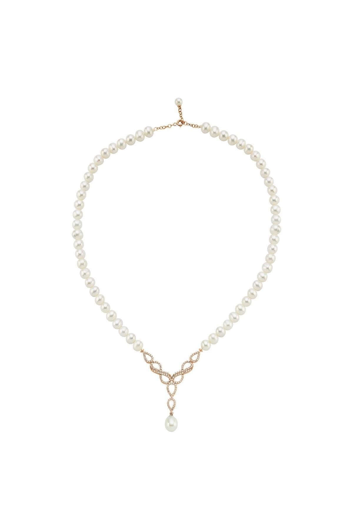 Sonsuzluk Taşlı Doğal İnci Sallantılı Kolye | | Birinci1926