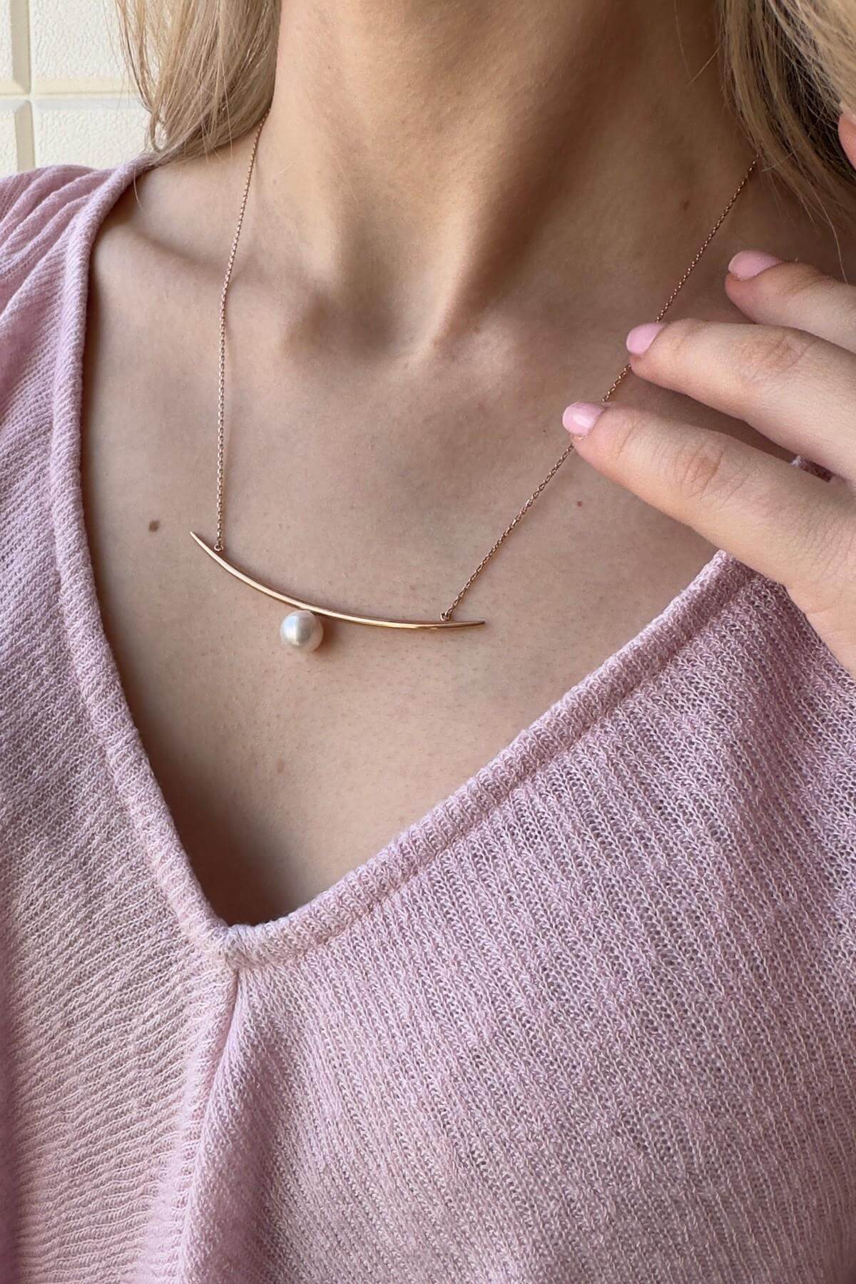 Tasarım Doğal İnci Kolye | | Birinci1926