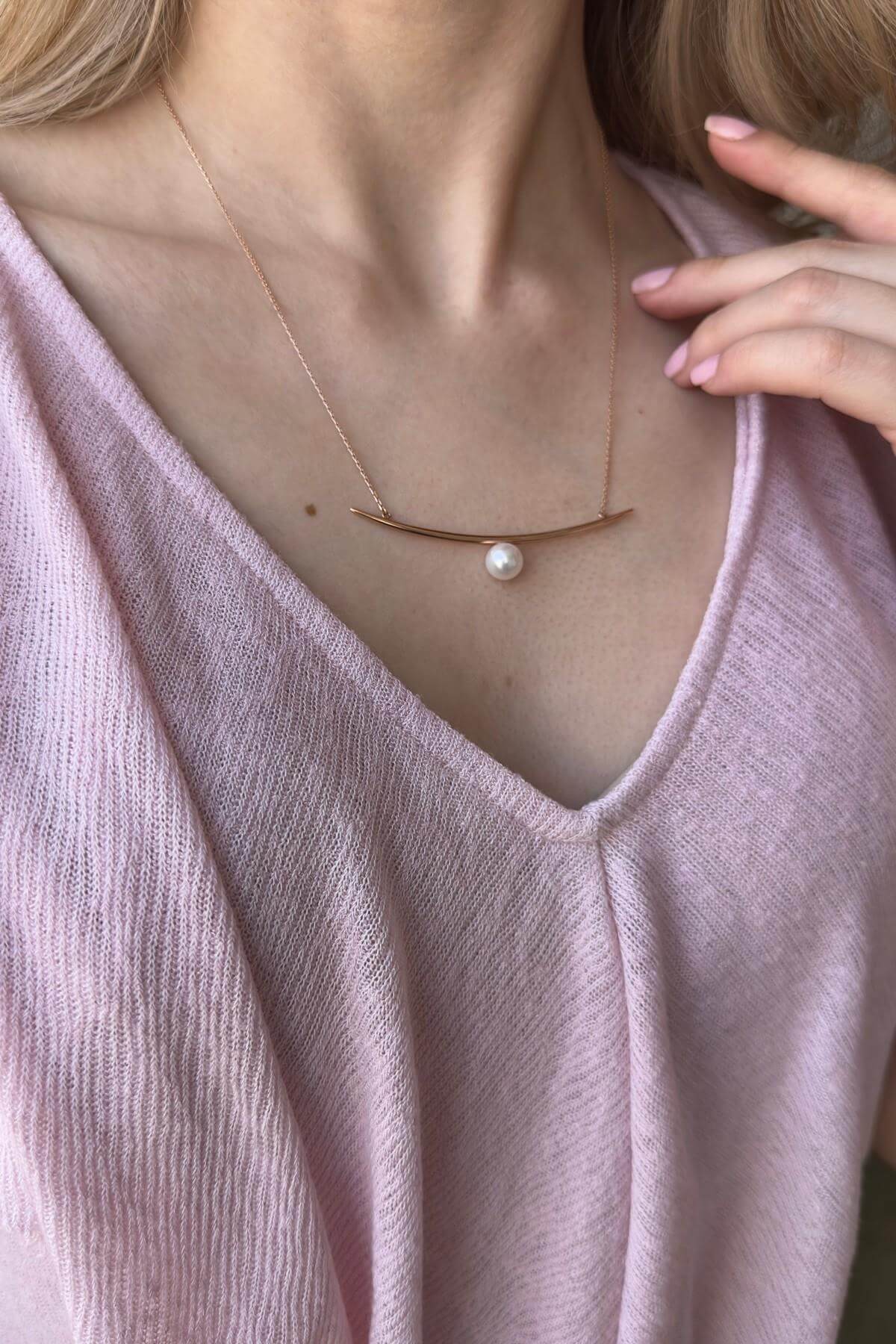 Tasarım Doğal İnci Kolye | | Birinci1926