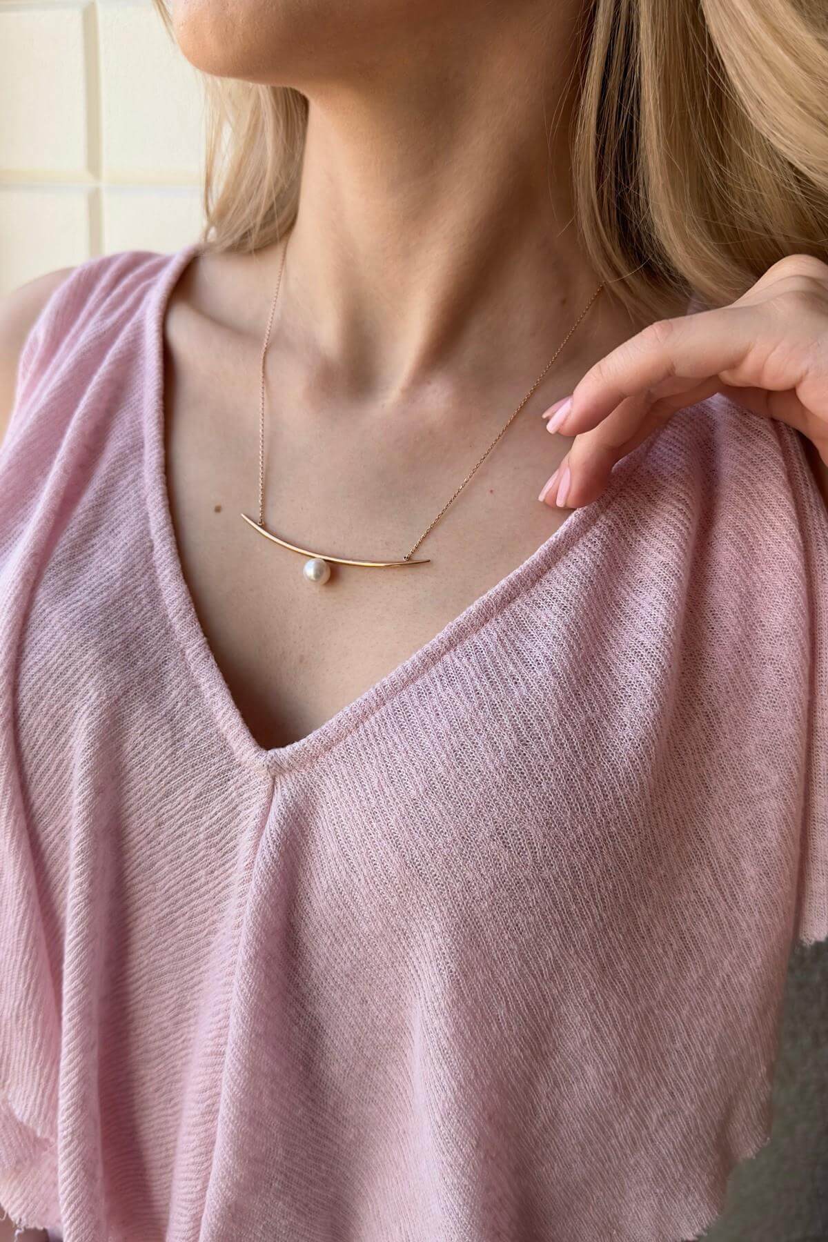 Tasarım Doğal İnci Kolye | | Birinci1926