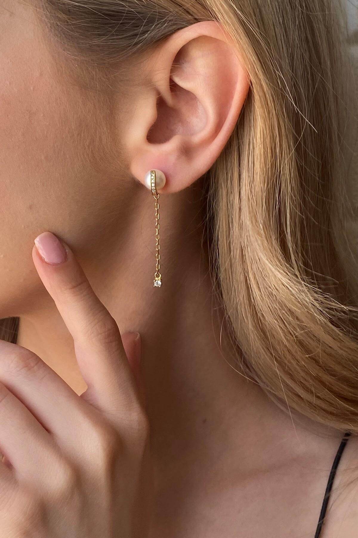 Tatlı Su Doğal İnci Sallantılı Küpe | | Birinci1926