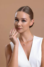 Tek Doğal İnci Kolye Yüzük İkili Set | | Birinci1926