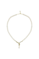 Yaprak Detay Taşlı Doğal İnci Kolye | | Birinci1926