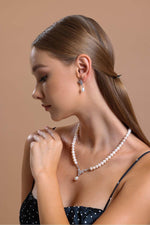 Zirkon Taşlı Doğal İnci Sallantılı Kolye | | Birinci1926