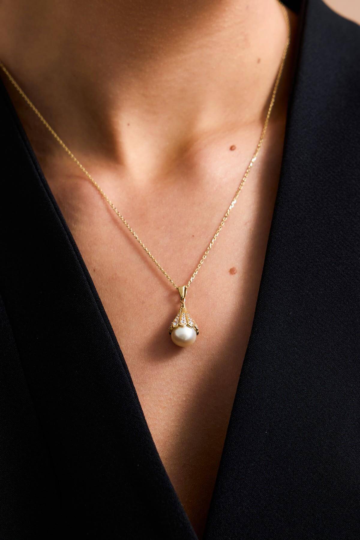 Ampul Modelli Doğal İncili Küpe Kolye Yüzük Üçlü Set | | Birinci1926