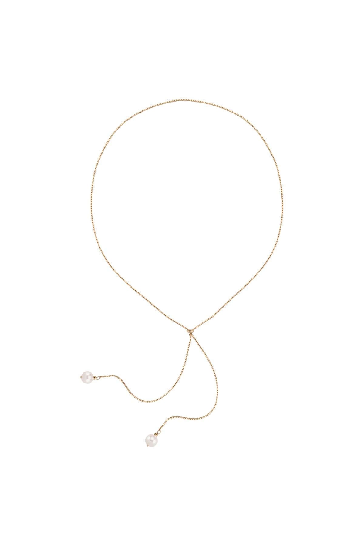 Asansör Zincirli Doğal İnci Kolye | | Birinci1926