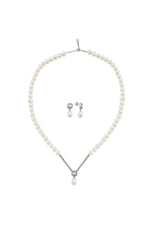 Baget Sekizgen Doğal İnci Sallantı Küpe Kolye İkili Set | | Birinci1926