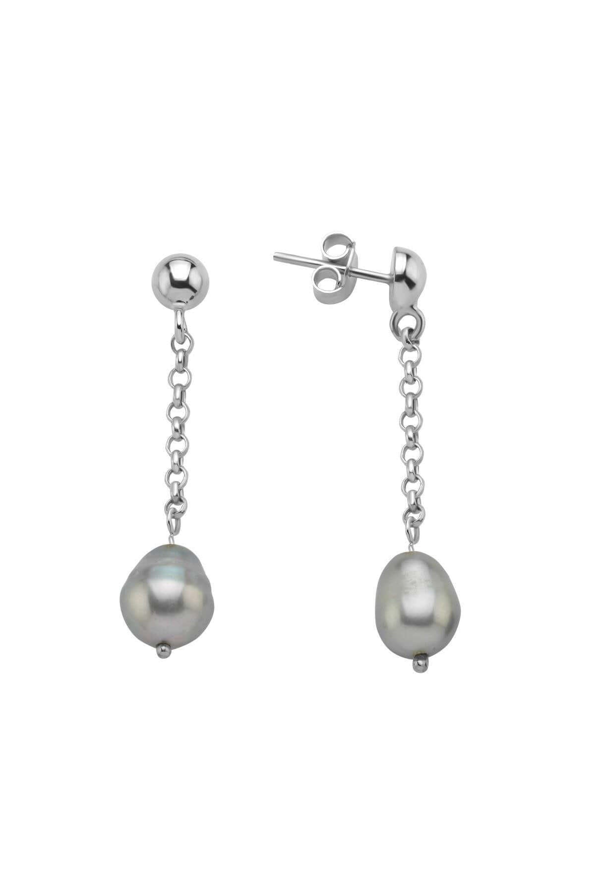 Doğal Barok İncili Zincir Küpe | | Birinci1926