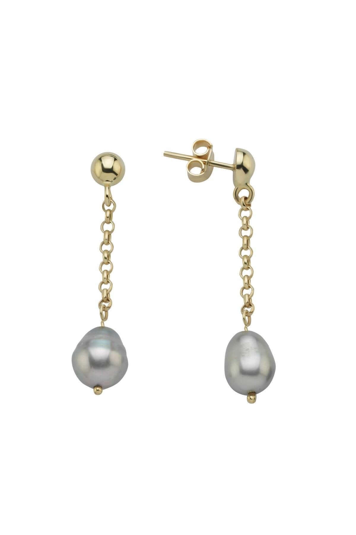 Doğal Barok İncili Zincir Küpe | | Birinci1926