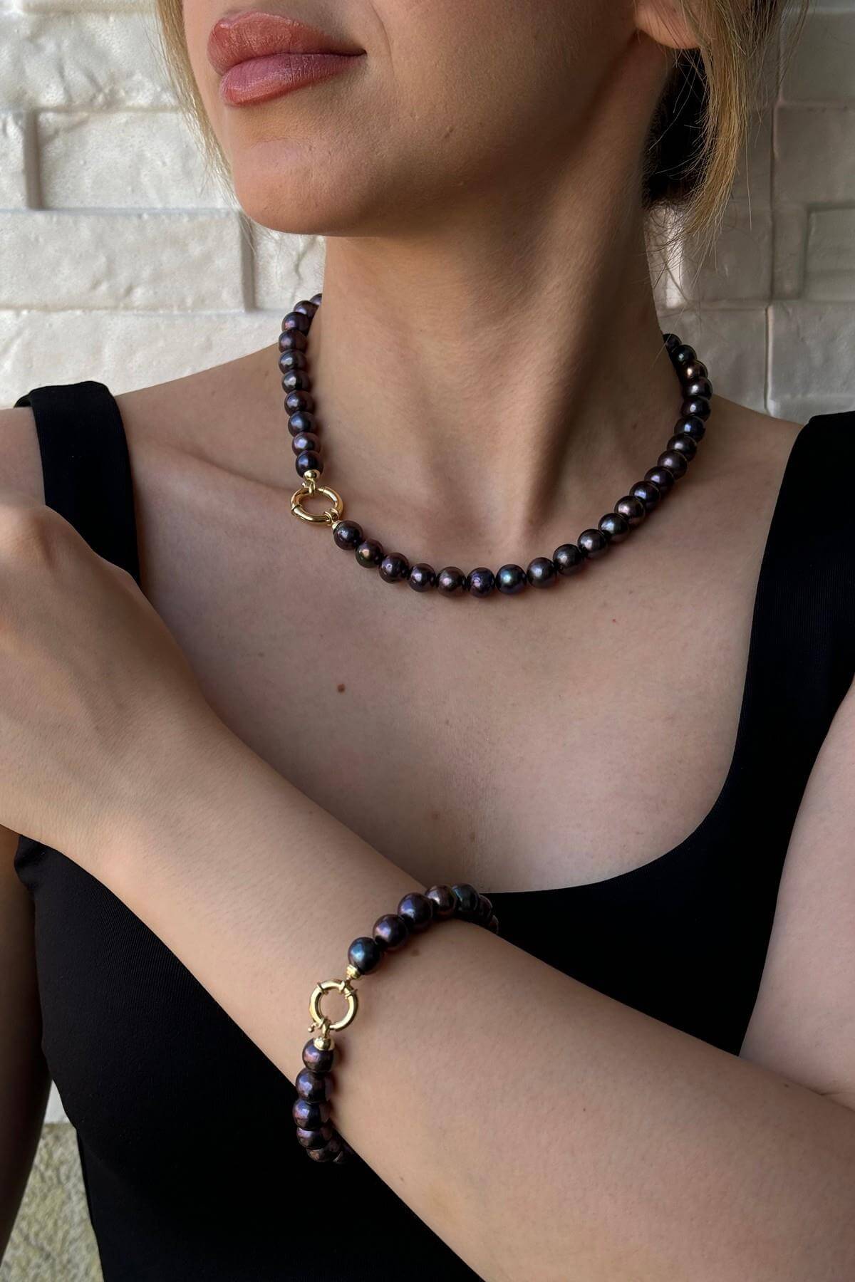 Doğal Siyah İnci Bileklik | | Birinci1926