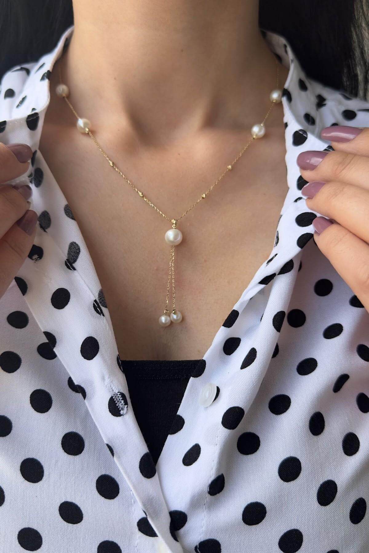 Dorikalı Sallantılı Doğal İnci Kolye | | Birinci1926