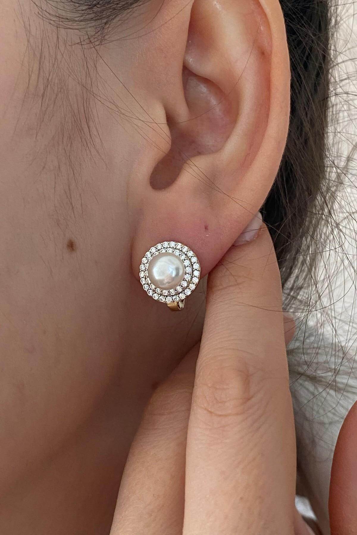 Doğal İnci Zirkon Taşlı Küpe | | Birinci1926