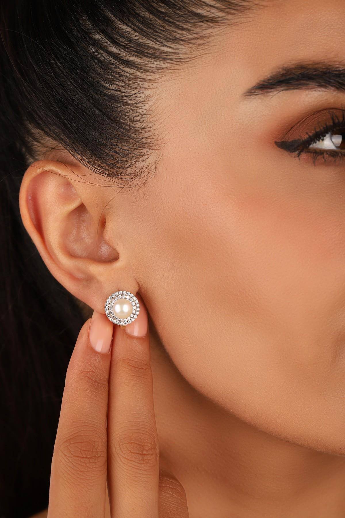 Doğal İnci Zirkon Taşlı Küpe | | Birinci1926