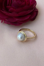 Doğal İncili Zirkon Taşlı Yüzük | | Birinci1926