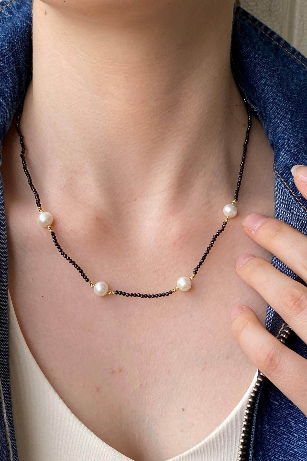 Doğal İnci Spinel Taş Kolye | | Birinci1926