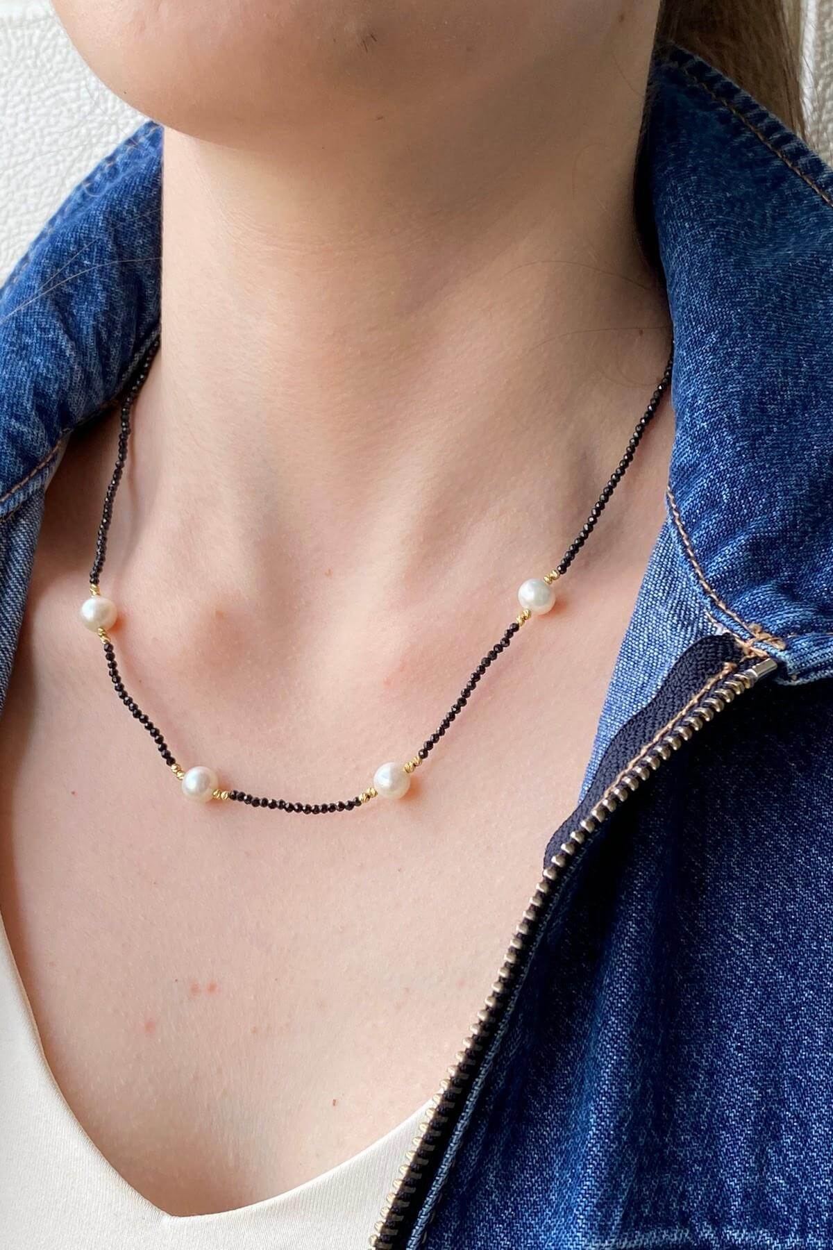 Doğal İnci Spinel Taş Kolye | | Birinci1926