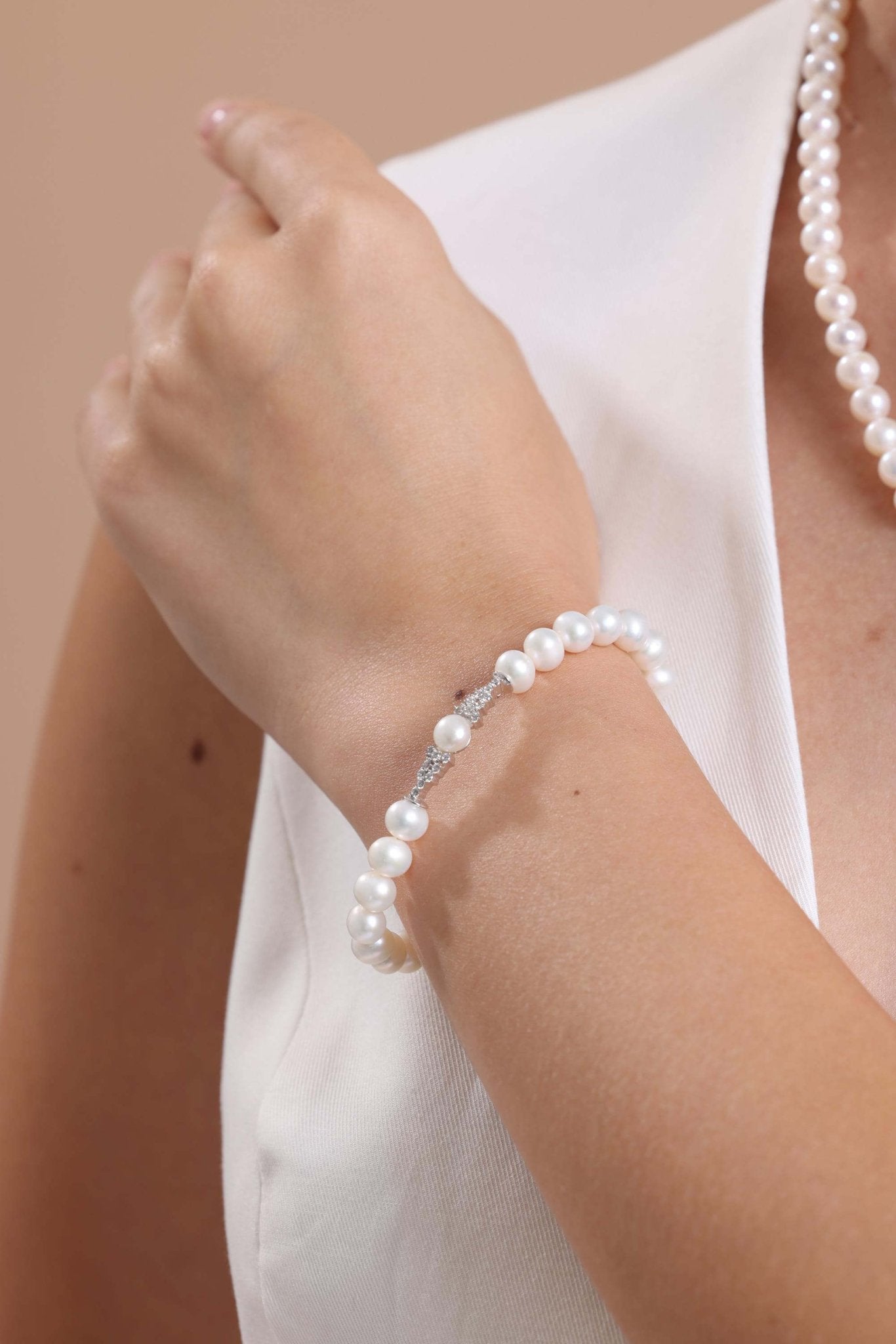 Doğal İnci Kolye Bileklik İkili Set | | Birinci1926