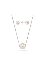 Tekli Doğal İnci Küpe Kolye İkili Set | | Birinci1926