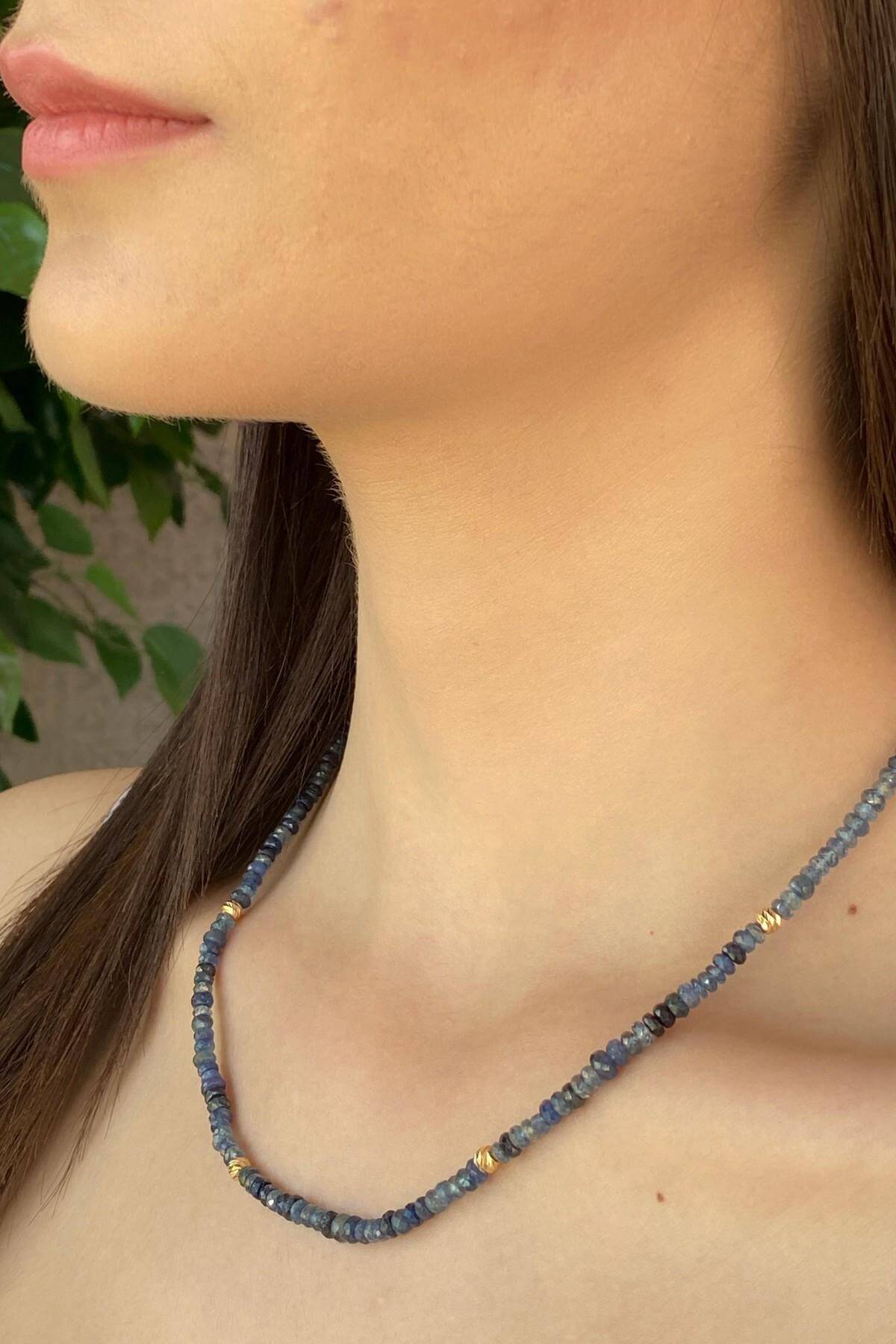 Safir Taşlı Dorika Toplu Kolye | | Birinci1926