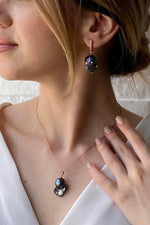 Siyah Barok İnci Kolye Küpe İkili Set | | Birinci1926