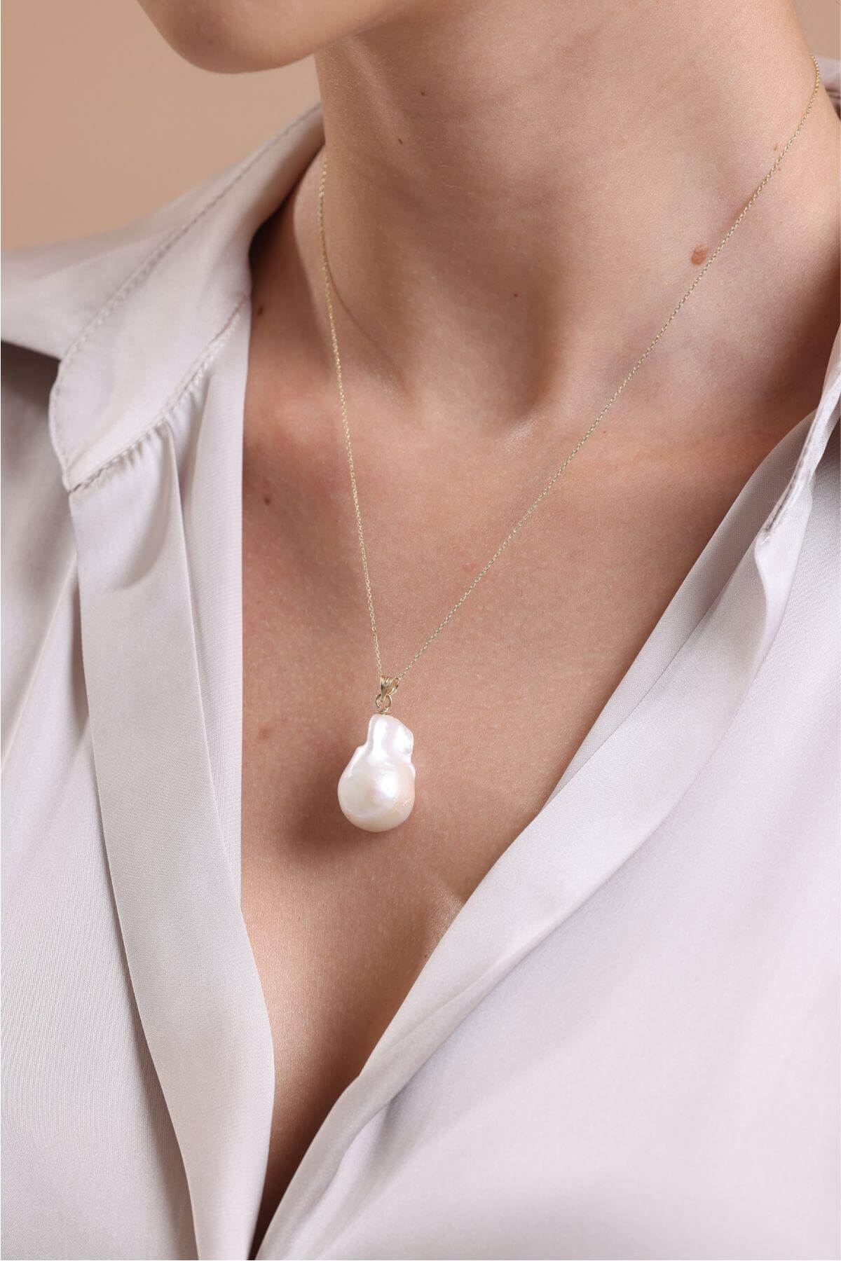 Zincirli Barok Doğal İnci Kolye | İnci Kolye | Birinci1926