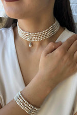 Zirkon Taşlı Doğal İnci Kolye Bileklik İkili Set | | Birinci1926