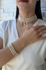 Zirkon Taşlı Doğal İnci Kolye Bileklik İkili Set | | Birinci1926