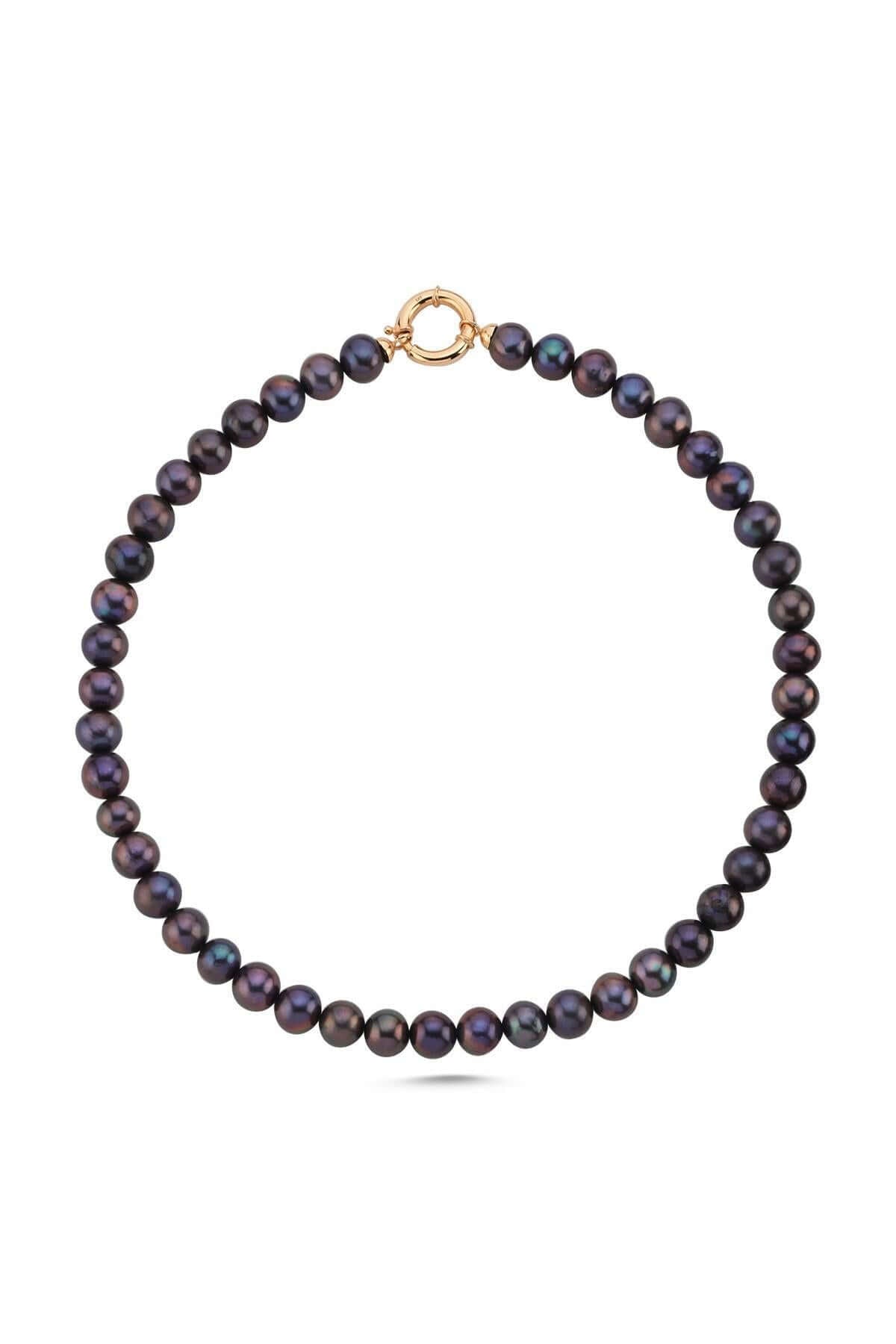 Gemici Kilit Sıralı Siyah İnci Kolye | | Birinci1926