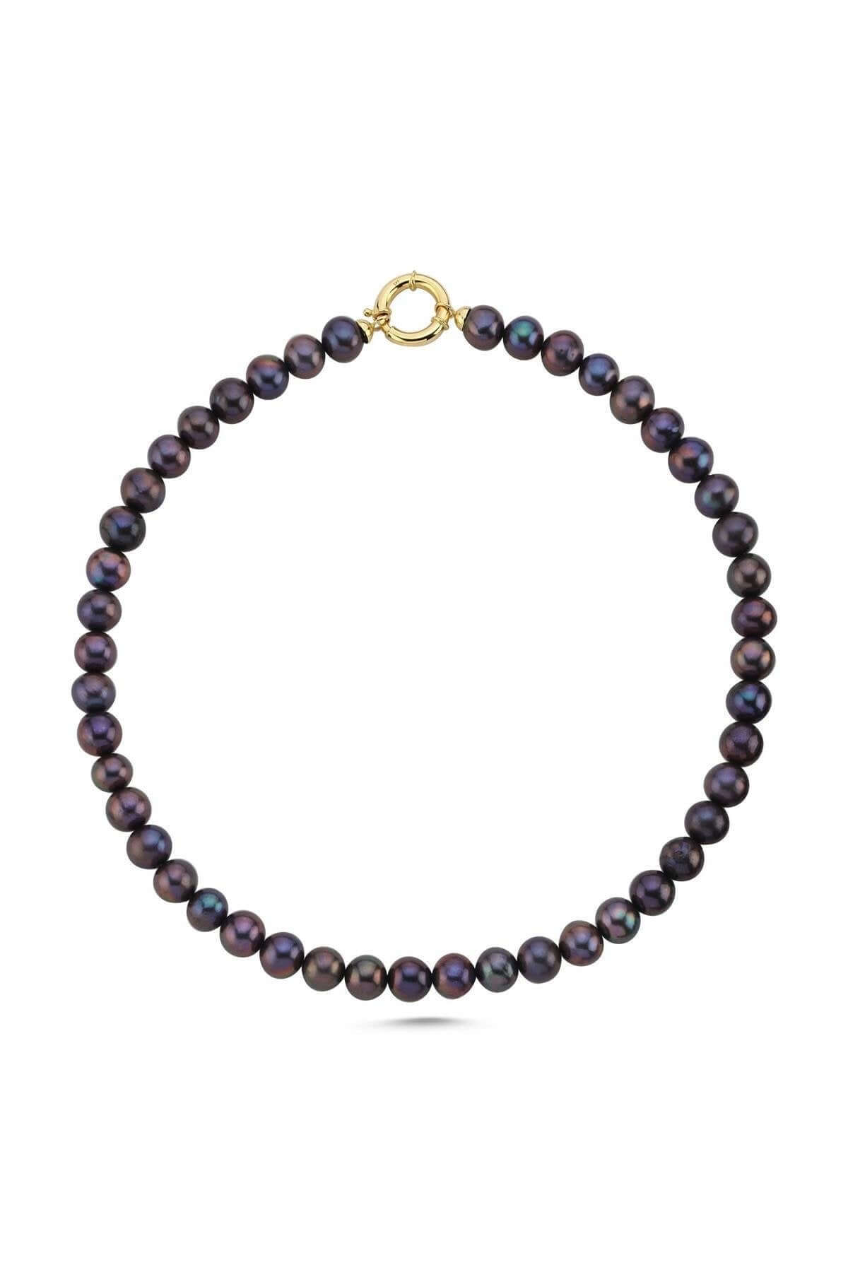 Gemici Kilit Sıralı Siyah İnci Kolye | | Birinci1926