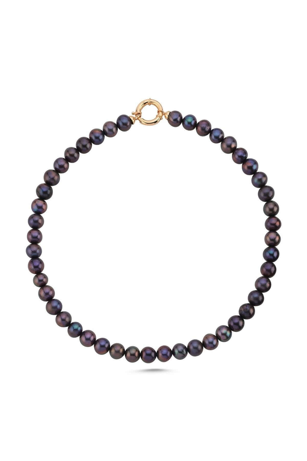 Gemici Kilit Sıralı Siyah İnci Kolye | | Birinci1926